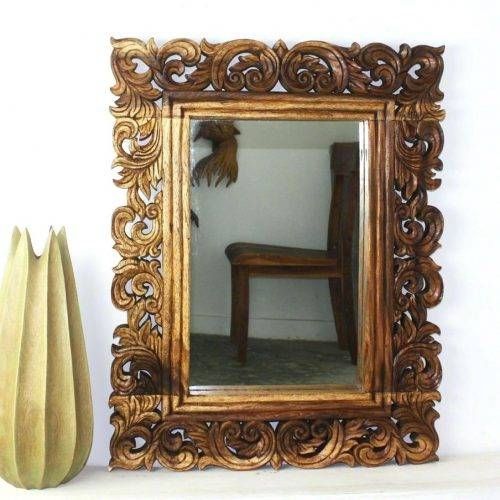 Wall Mirrors ~ Wondrous Cherry Wood Framed Wall Mirrors Small For Cherry Wall Mirrors (Photo 10 of 15)