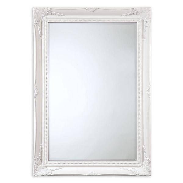 White Ornate Wall Mirror With Regard To Antique White Wall Mirrors (View 2 of 15)