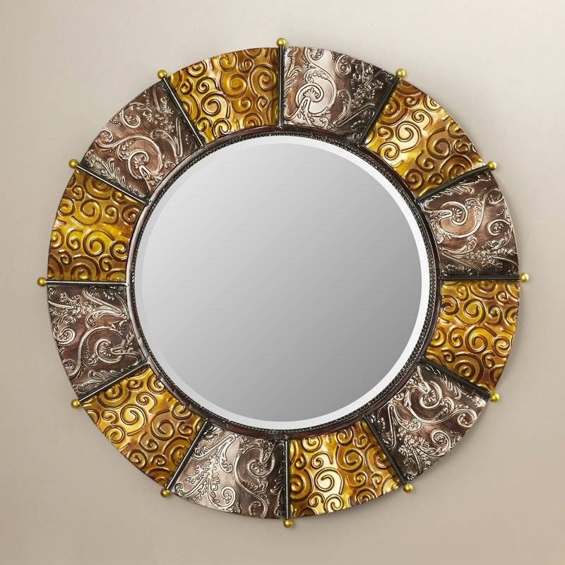 World Menagerie Round Beveled Wall Mirror & Reviews | Wayfair With Regard To Round Beveled Wall Mirrors (View 6 of 15)