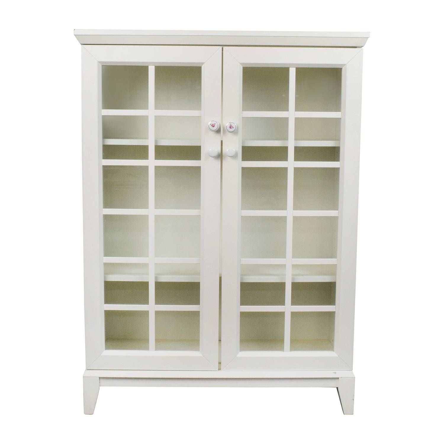 48% Off – Crate And Barrel Crate And Barrel White China Cabinet Throughout Recent Crate And Barrel Sideboards (Photo 8 of 15)