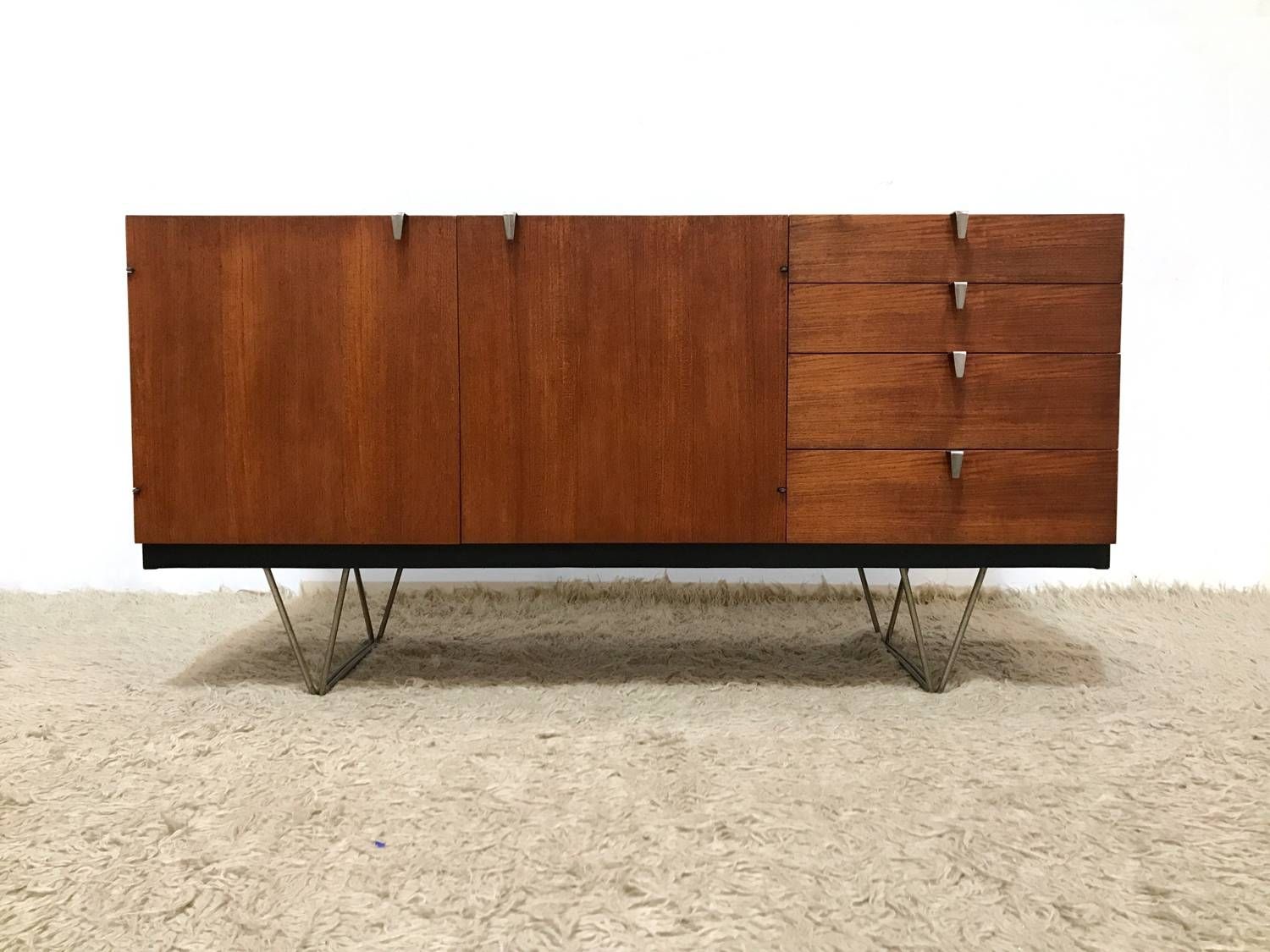 50s 60s Rare Elegant Mid Century Modernist Stag S Range Sideboard Within Best And Newest 50s Sideboards (Photo 2 of 15)