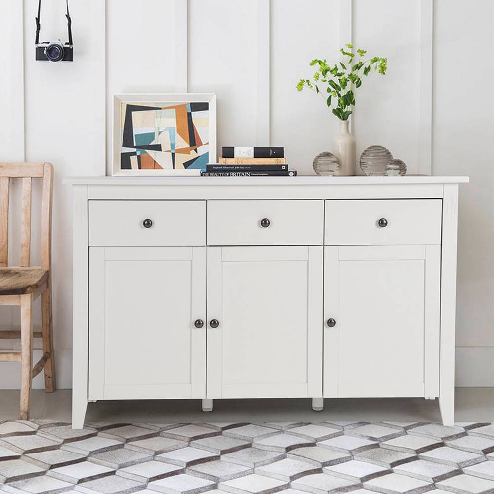 Aingoo Large Space White Minimalist Modern Sideboard/living Room For Most Recently Released Cheap Sideboards Cabinets (Photo 1 of 15)