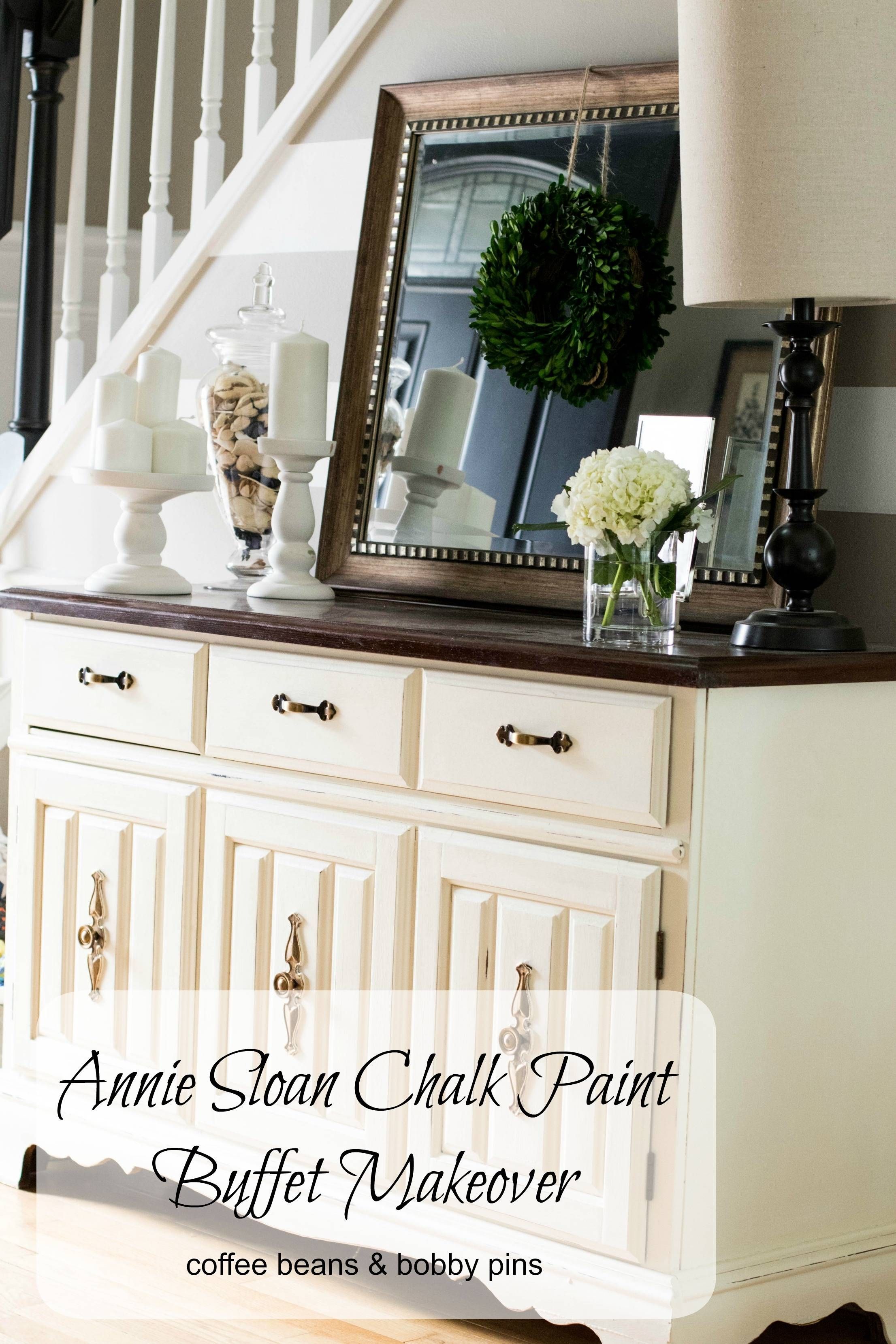 Annie Sloan Chalk Paint: Buffet Makeover | Coffee Beans And Bobby Pins Pertaining To Latest Chalk Painted Sideboards (View 11 of 15)