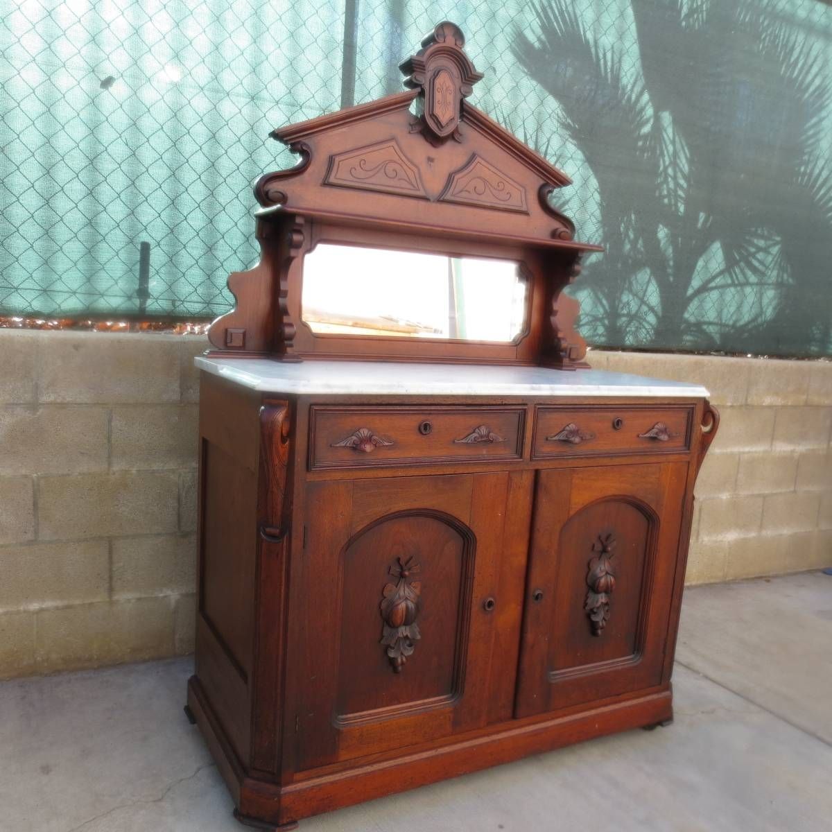 Antique Sideboards And Buffets — All Furniture : Antique Within Most Popular Antique Sideboards With Mirror (View 10 of 15)