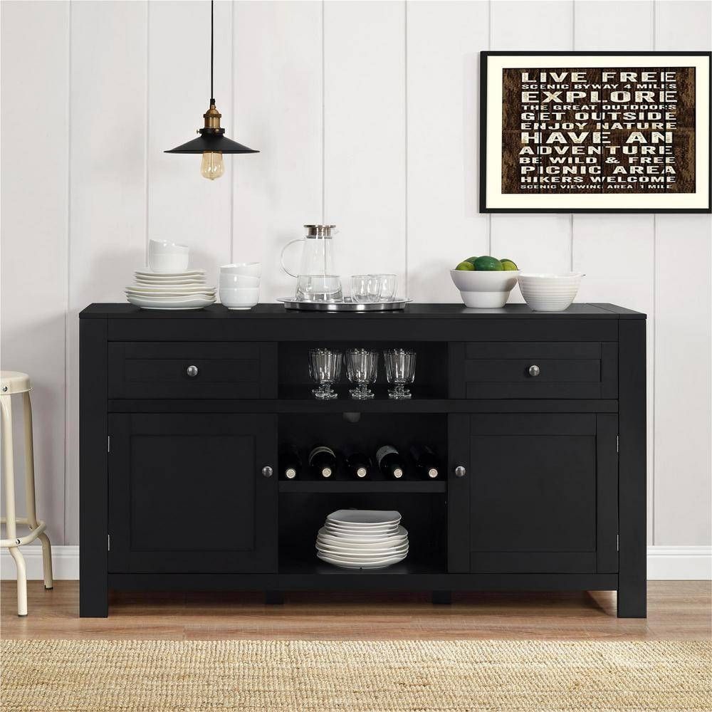 Black – Sideboard – Sideboards & Buffets – Kitchen & Dining Room With Regard To Latest Dining Sideboards (Photo 10 of 15)