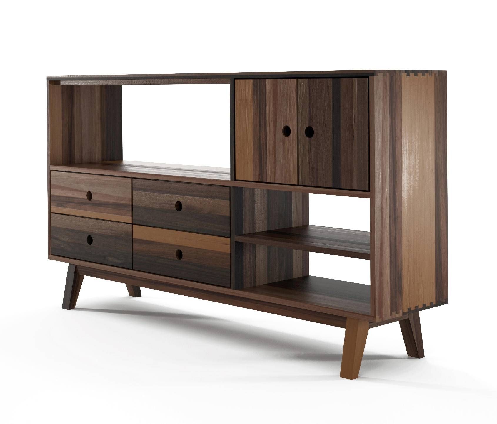 Brooklyn Sideboard 4 Drawers 2 Doors 3 Niches – Sideboards From Throughout Most Recently Released Sideboards With Drawers (View 6 of 15)