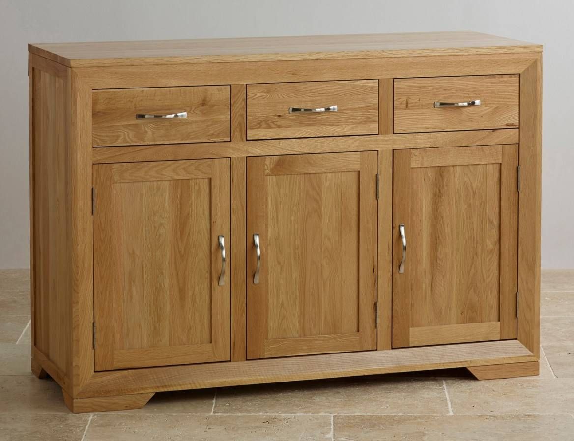 Cabinet : Bevel Natural Solid Oak Large Sideboard Amazing Large For Latest Walnut Effect Sideboards (View 14 of 15)