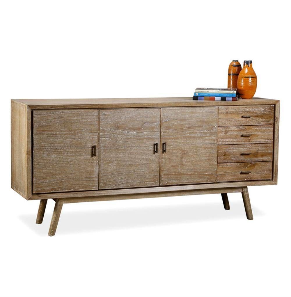 Cape Cod Whitewash Coastal Beach Modern Sideboard Media Console Intended For Newest Media Sideboards (Photo 10 of 15)