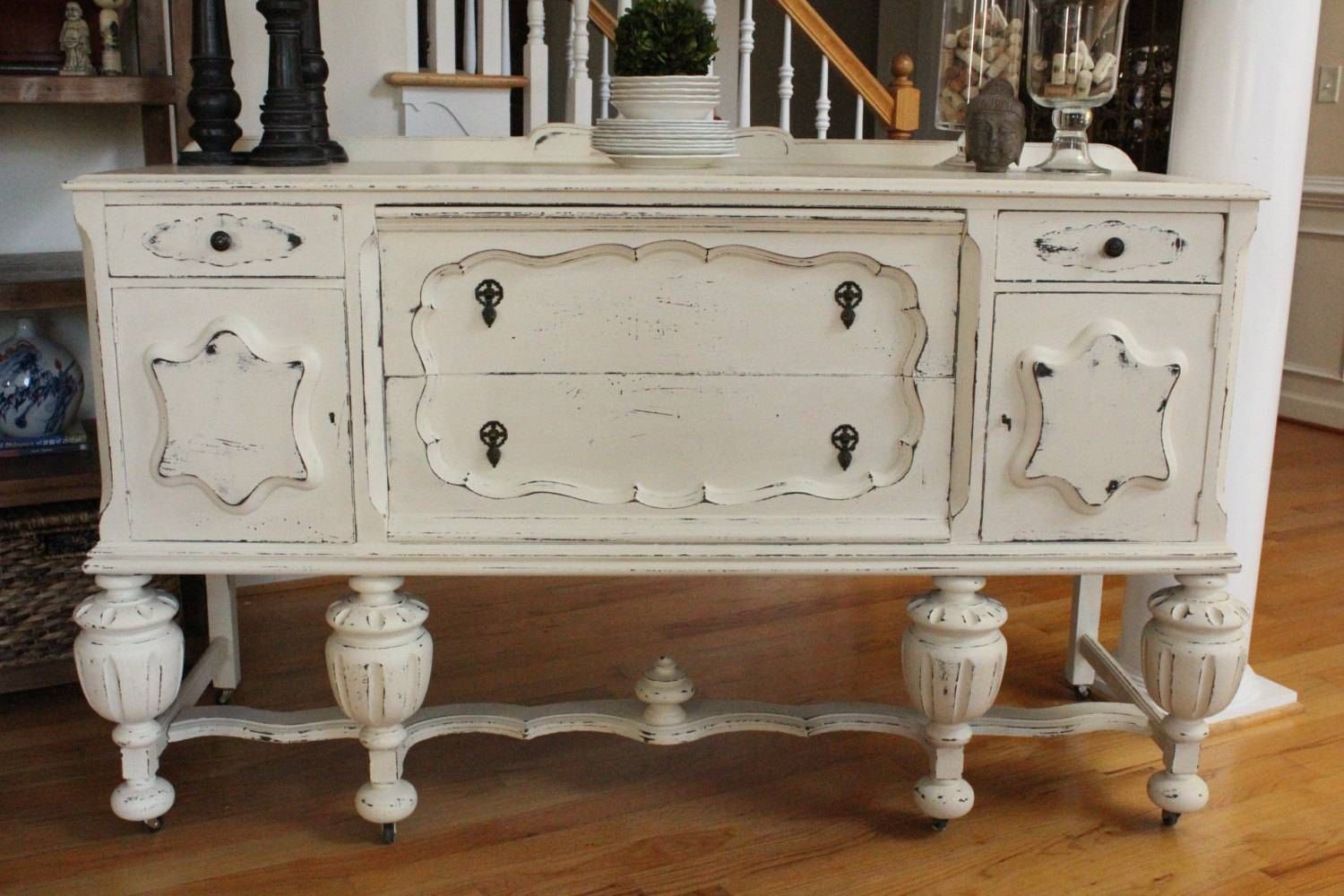 chalk paint dining room sideboard