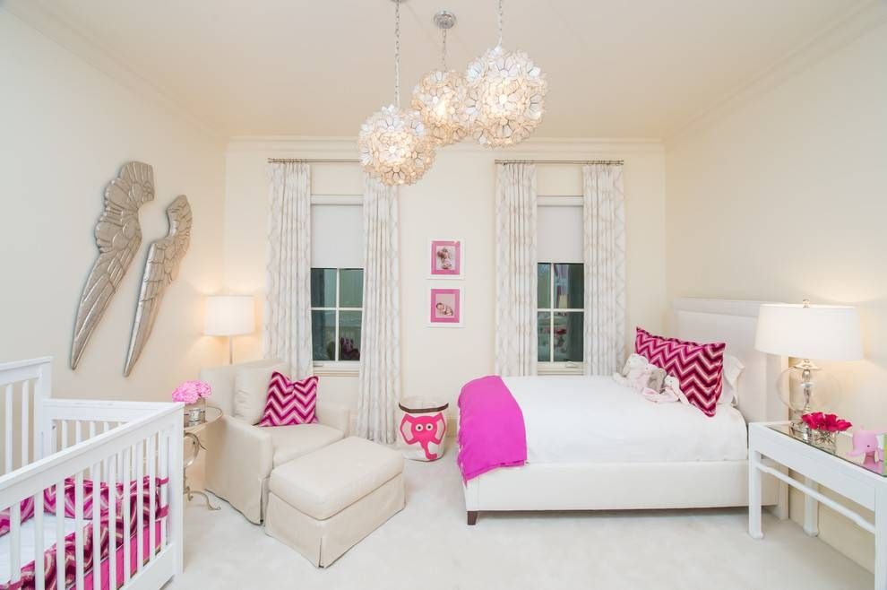 Chandeliers For Girls Nursery Contemporary With Shared Bedroom Intended For Most Popular Nursery Pendant Lights (View 7 of 15)