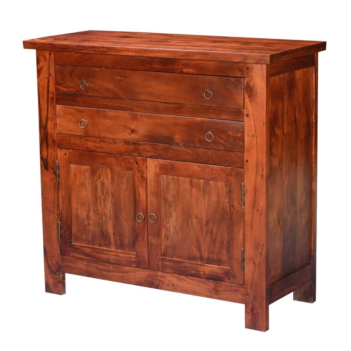 Classic Acacia Wood Buffet Sideboard Cabinet For 2018 Mission Sideboards (View 6 of 15)