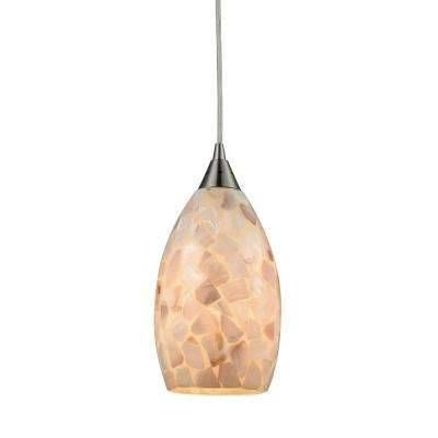 Coastal – Pendant Lights – Lighting – The Home Depot Pertaining To Best And Newest Shell Pendant Lights (Photo 10 of 15)
