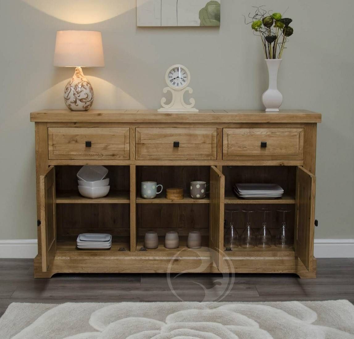 Coniston Rustic Solid Oak Large Sideboard | Oak Furniture Uk With Regard To Most Popular Rustic Oak Large Sideboards (View 8 of 15)