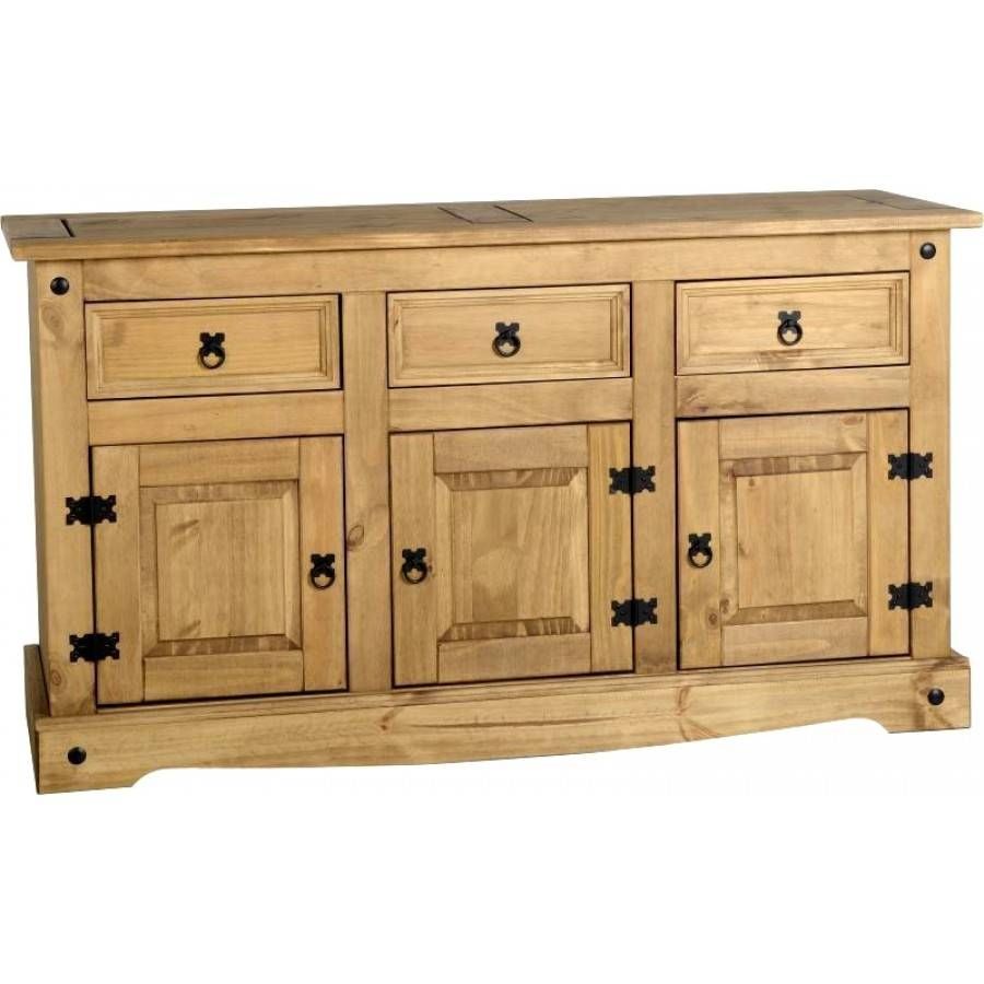 Corona 3 Door 3 Drawer Sideboard – Jb Furniture Within Most Recent Mexican Pine Sideboards (Photo 9 of 15)