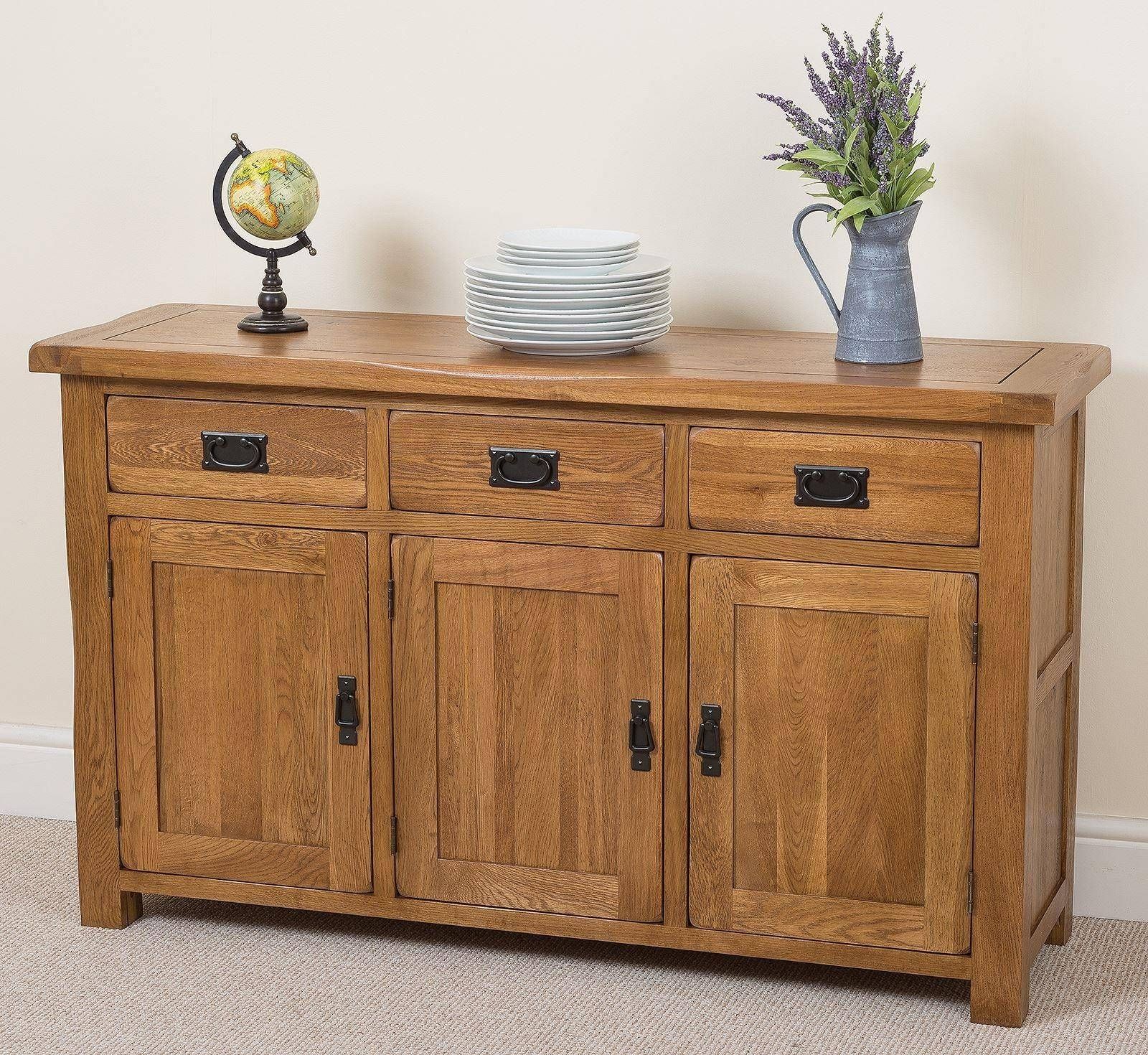 Cotswold Large Oak Sideboard | Free Uk Delivery With Most Popular Large Sideboards (Photo 13 of 15)