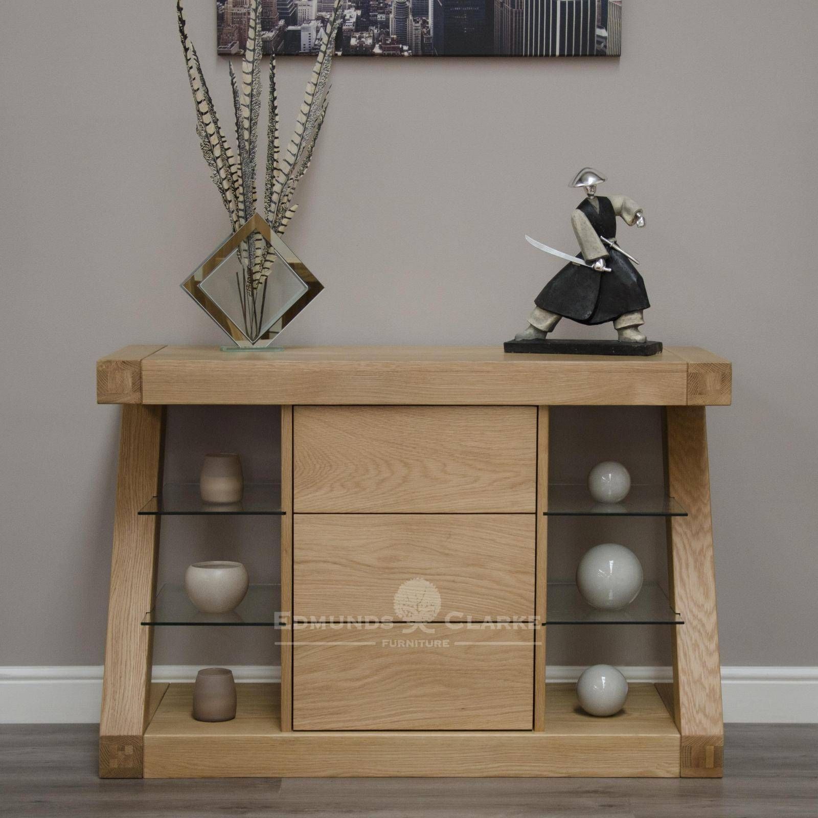 Designer Solid Oak Small Sideboard – Oak Sideboards For The With Regard To Most Up To Date Lounge Sideboards (View 9 of 15)