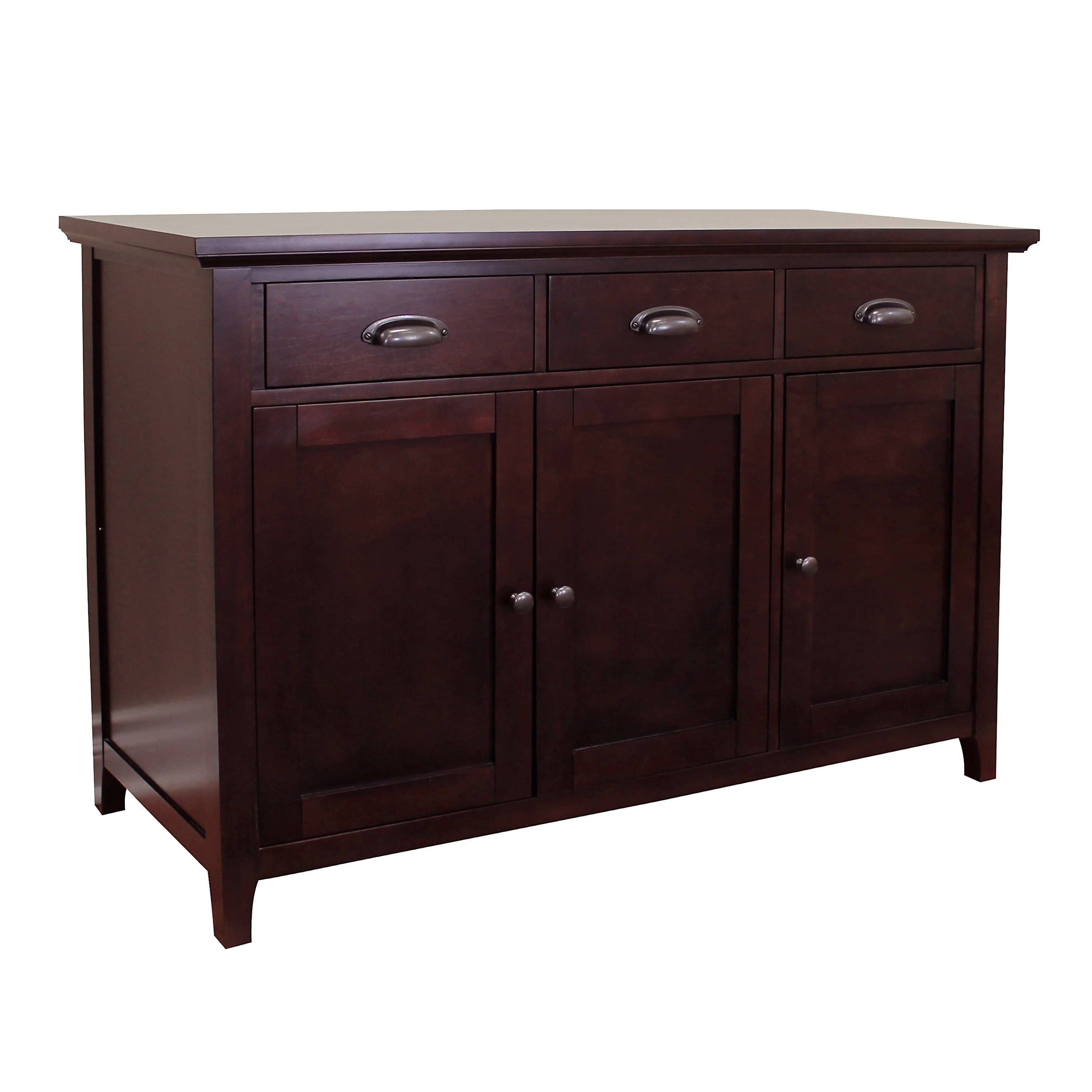 Donnieann Lindendale Espresso 47 Inch Sideboard / Buffet Table Throughout 2017 Overstock Sideboards (View 13 of 15)