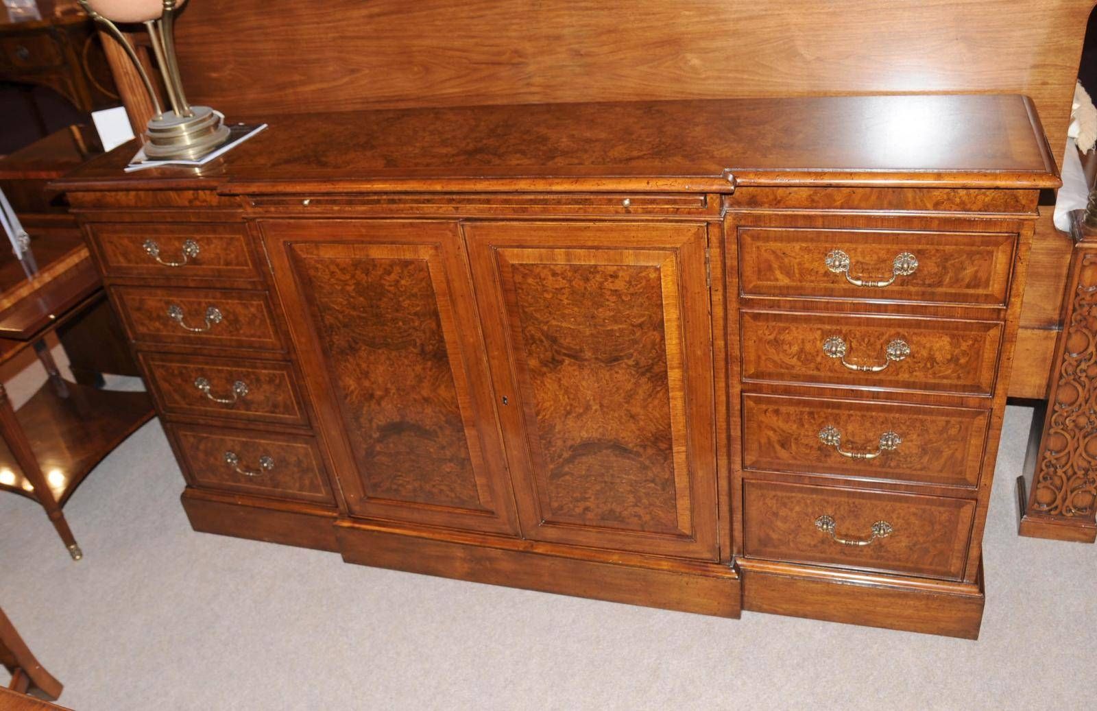 Edwardian Walnut Sideboard Buffet Server Dining Furniture | Ebay Throughout Most Recent Sideboard Buffet Servers (View 3 of 15)