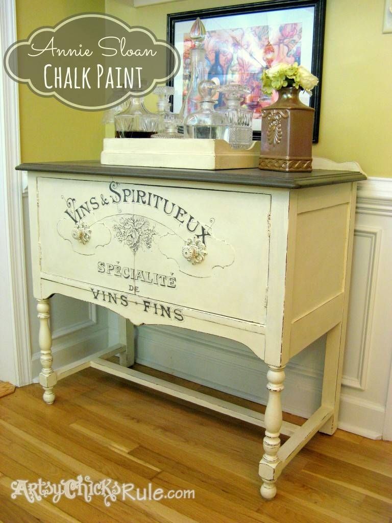 Estate Sale Sideboard With Chalk Paint Graphics (2nd Time's The Inside Most Current Chalk Painted Sideboards (View 5 of 15)