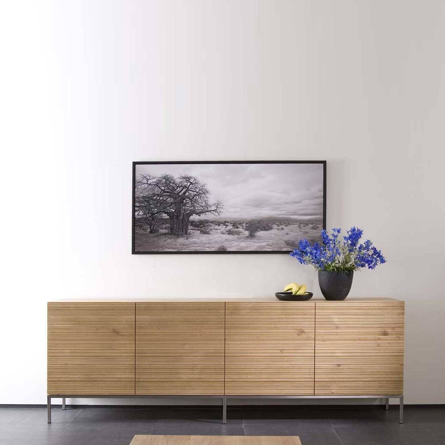 Ethnicraft Stonecut Oak Sideboards | Solid Wood Furniture Regarding Recent Low Wooden Sideboards (View 10 of 15)