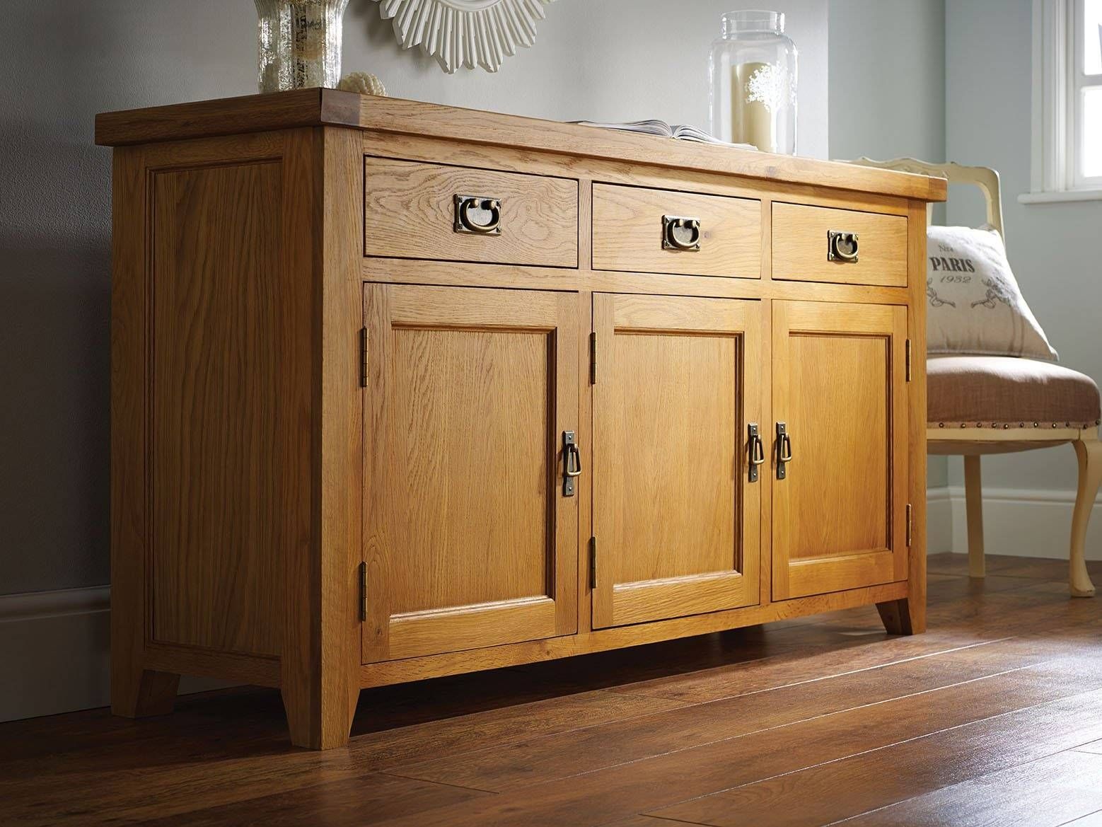 Farmhouse Country Oak Large Oak Sideboard – Just £399 – Youtube Intended For Recent Farmhouse Sideboards (Photo 8 of 15)