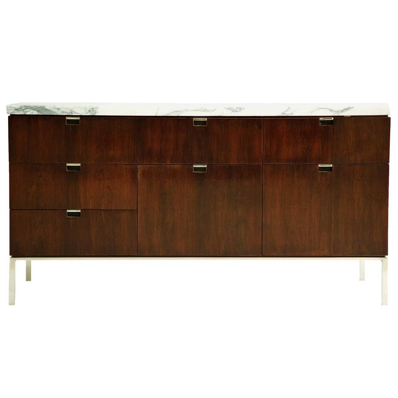 Florence Knoll Credenza Custom Marble Top For Sale At 1stdibs For Latest Florence Knoll Sideboards (Photo 11 of 15)