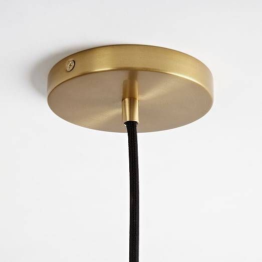Globe Pendant – Antique Brass/milk Finish | West Elm With Newest Bronze Globe Pendant Lights (View 14 of 15)