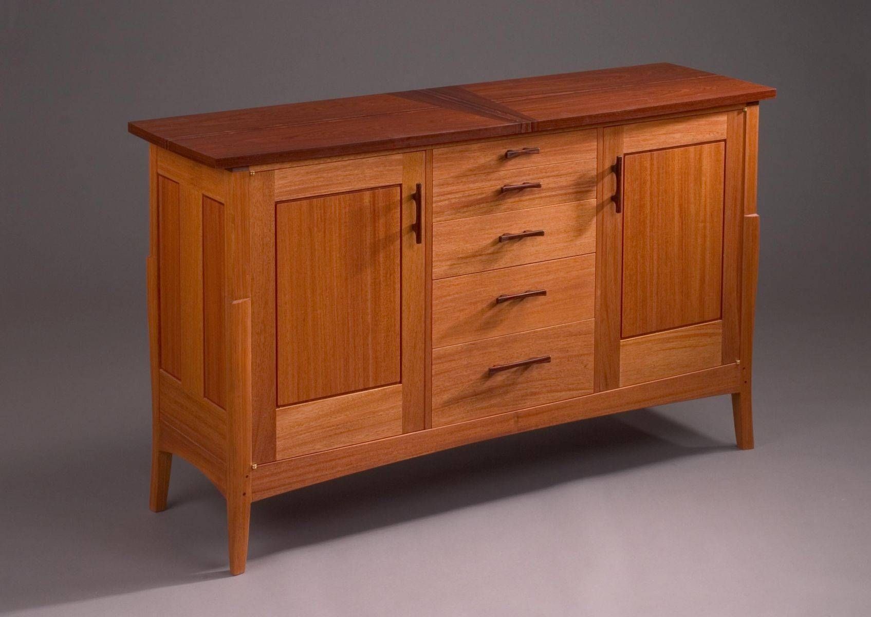 Hand Crafted Mahogany Musician's Sideboardpat Megowan Designer Within Recent Mission Style Sideboards (Photo 14 of 15)
