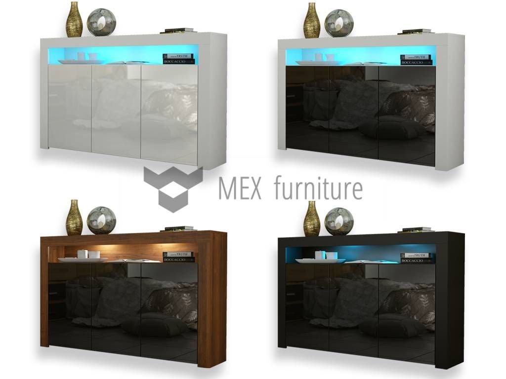 High Gloss Sideboard – Mex Furniture Within 2018 Sideboards With Lights (Photo 1 of 15)