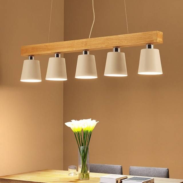 Hot Modern Pendant Lights For Living Room Dining Room Office White Within Most Recently Released Wooden Pendant Lighting (View 10 of 15)