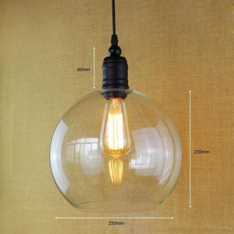 Hot Sale Modern Glass Pendant Lights Hanging Lamps Glass Shade Inside Best And Newest Glass Pendant Lights With Edison Bulbs (Photo 10 of 15)