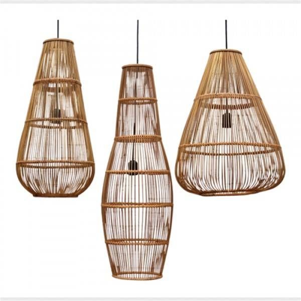 Large Bamboo Pendant Light – Natural | Rattan Furniture | Loft Intended For Most Popular Natural Pendant Lights (View 15 of 15)