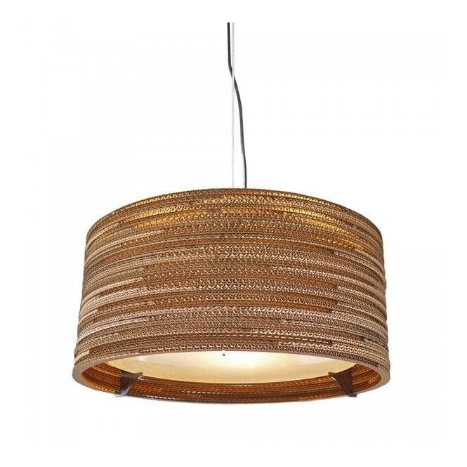 Large Circular Drum Shaped Ceiling Pendant Light In Recyceld Cardboard In 2018 Recycled Pendant Lights (Photo 12 of 15)