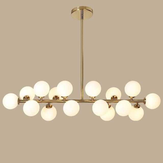 Length 900mm Gold/black Magic Bean Led Pendant Lights Living In Current Gold Glass Pendant Lights (View 9 of 15)