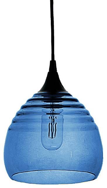 Featured Photo of 15 Best Ideas Blue Glass Pendant Lights