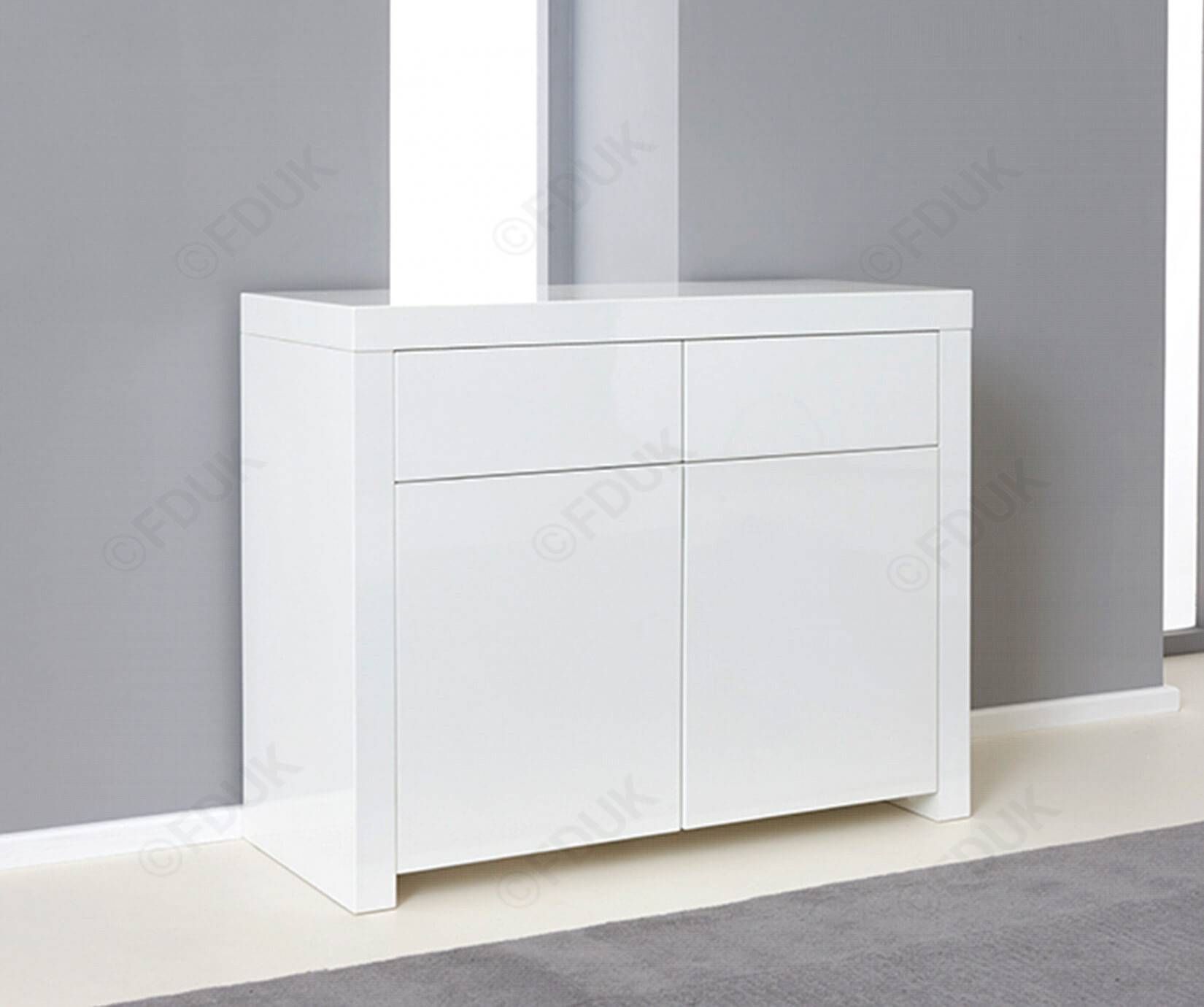 Mark Harris | Hereford 2 Door 2 Drawer White High Gloss Sideboard Pertaining To Most Popular High White Gloss Sideboards (View 3 of 15)