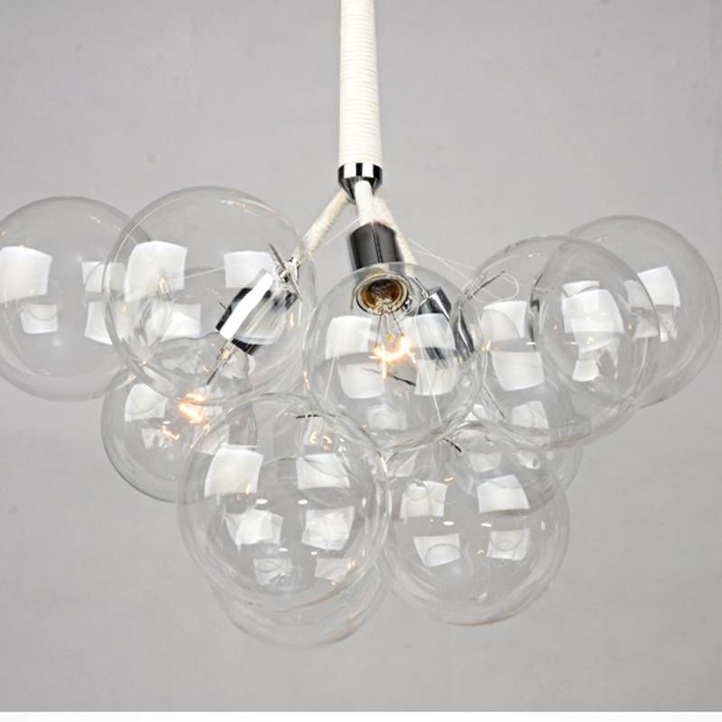 Modern Black White Creative Glass Bubble Pendant Lamp Light Glass Pertaining To 2017 Glass Bubble Pendant Lights (Photo 3 of 15)