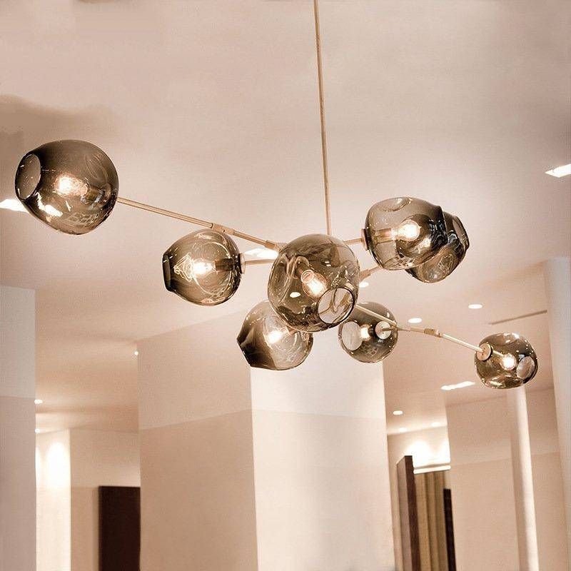 Modern Pendant Lights Bubble Molecular Glass Ball Pendant Lamp Intended For Most Current Glass Bubble Pendant Lights (Photo 9 of 15)