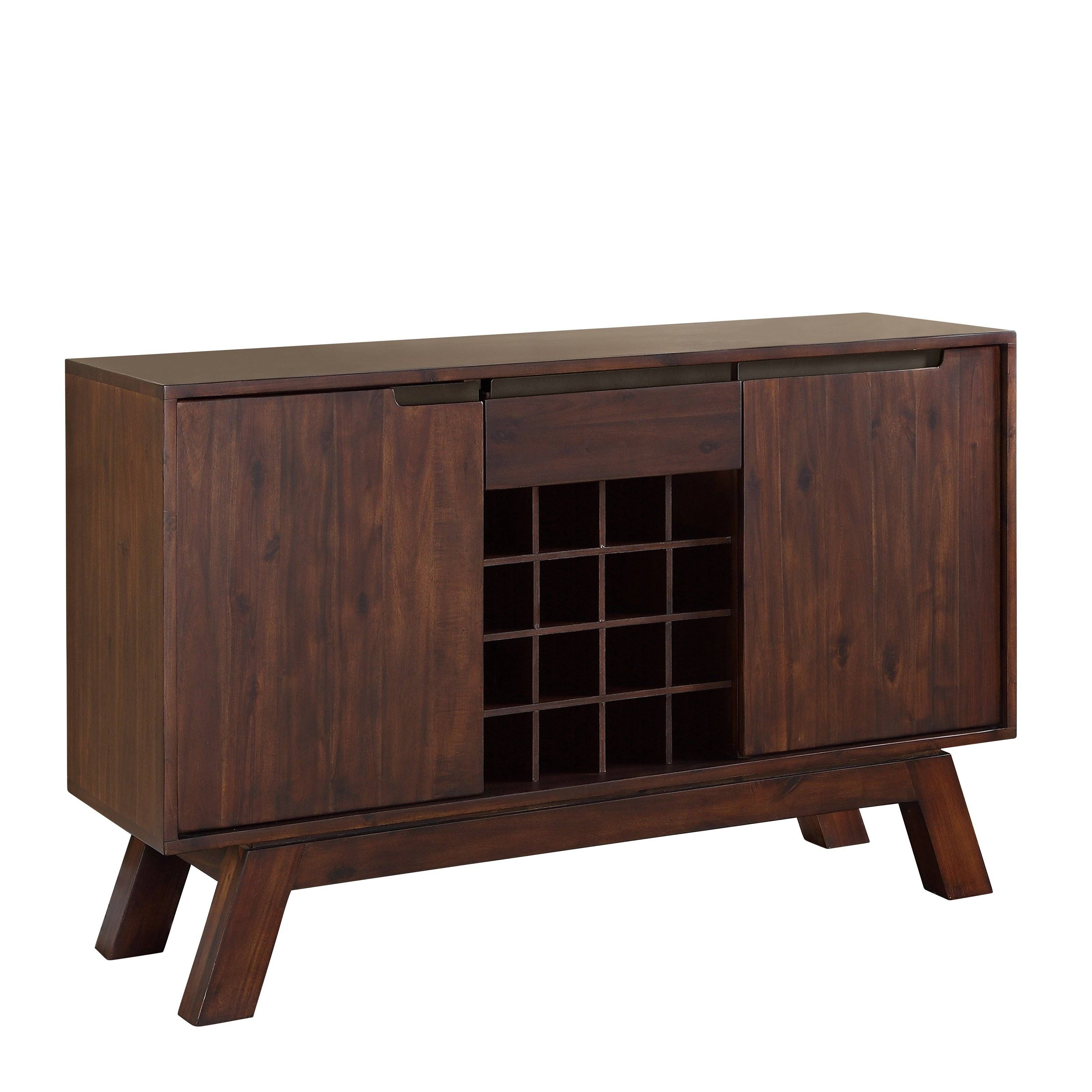 Modus Portland Solid Wood Sideboard – Medium Walnut | Hayneedle Within Latest Solid Wood Sideboards (View 9 of 15)