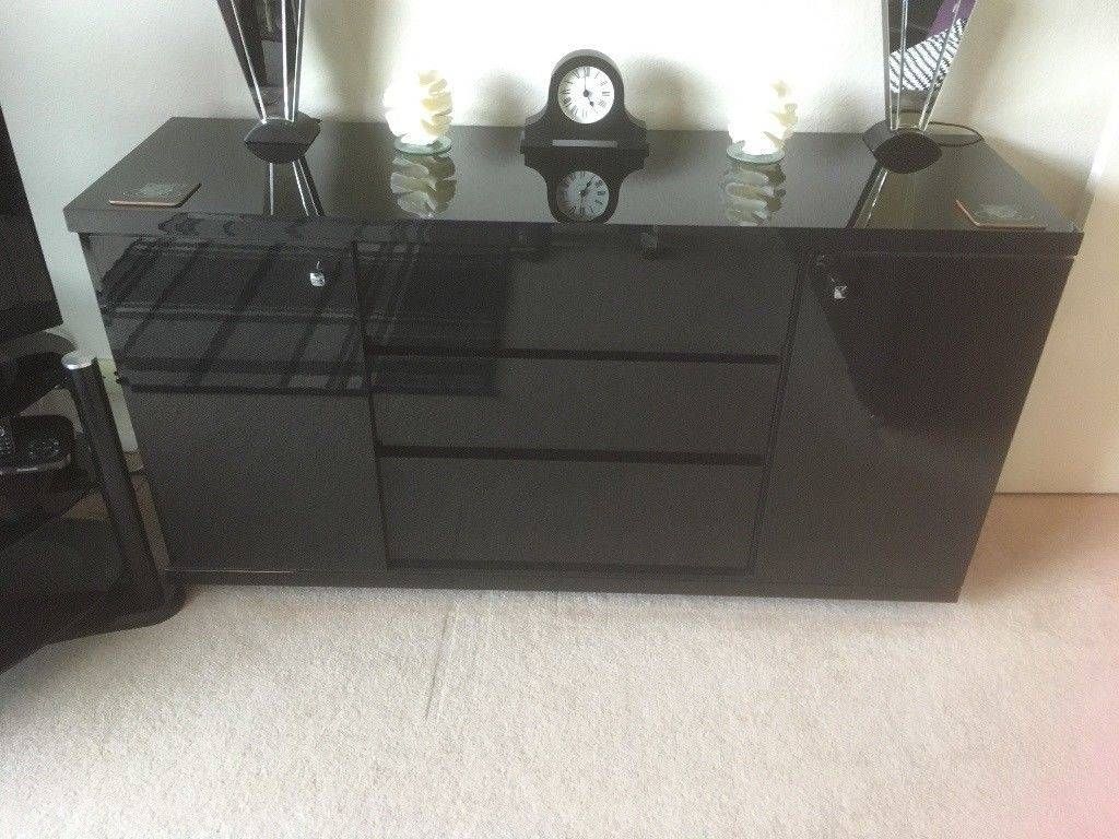 Next Black High Gloss Sideboard For Sale | In Goring By Sea, West Pertaining To Newest Next Black Gloss Sideboards (Photo 4 of 15)