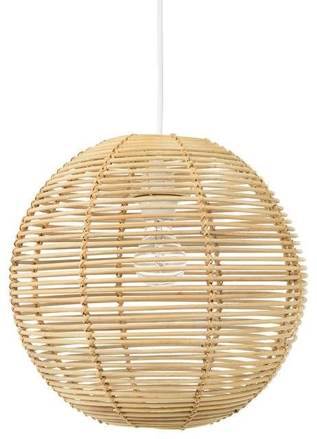 Palau Continuous Weave Wicker Ball Pendant Lamp, Natural Pertaining To Most Recently Released Natural Pendant Lights (Photo 4 of 15)