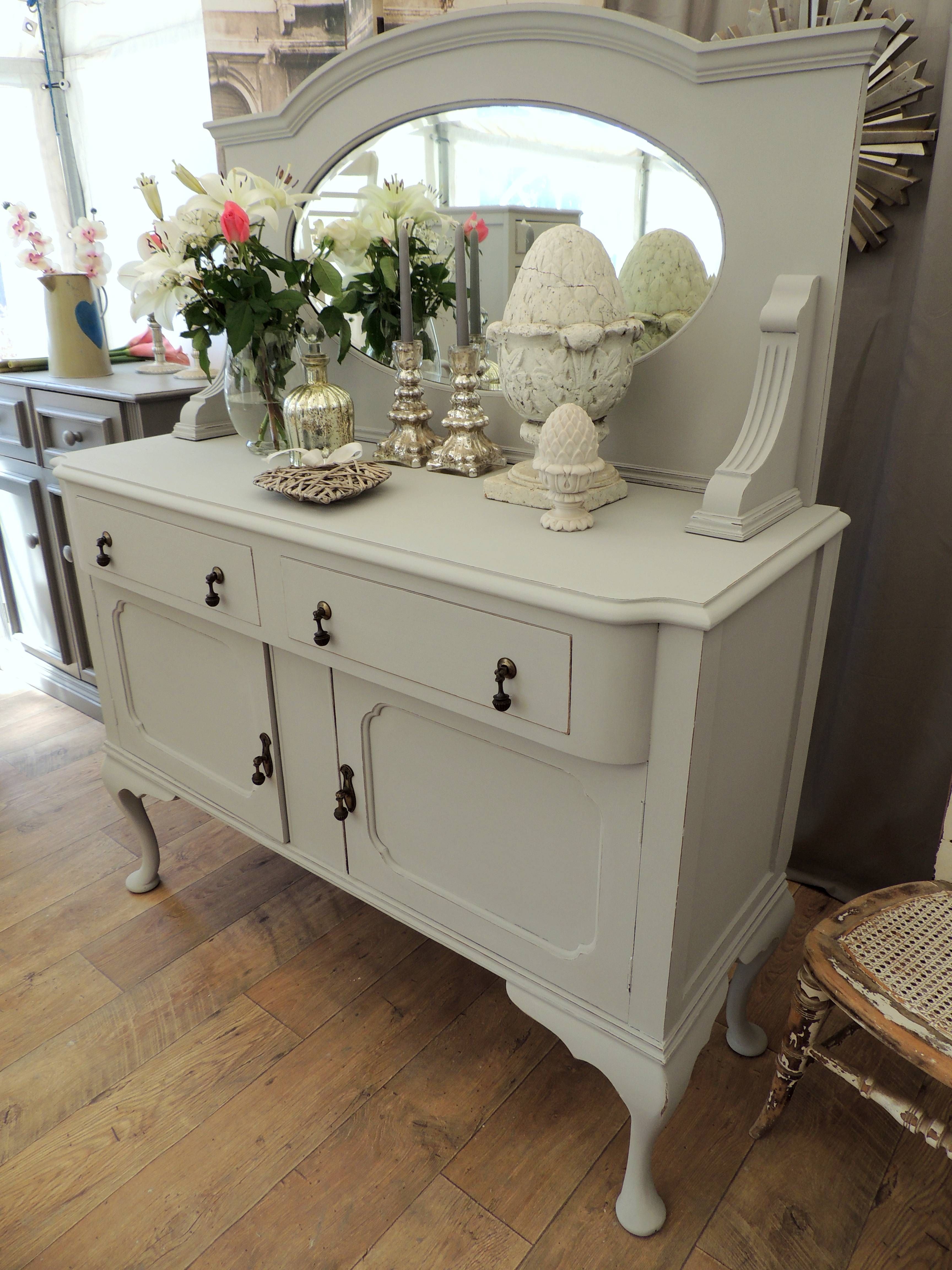 Shabby Chic Edwardian Sideboard With Mirror – Eclectivo London For Best And Newest Shabby Chic Sideboards (View 11 of 15)