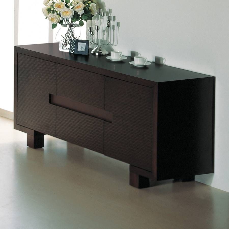 Shop Beverly Hills Furniture Etch Wenge Sideboard At Lowes Throughout Most Current Wenge Sideboards (View 9 of 15)