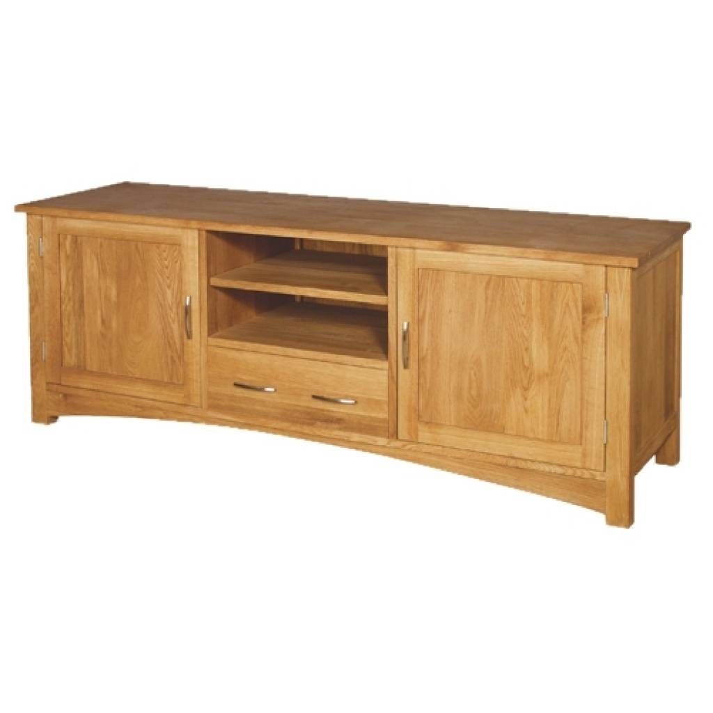 Sideboard Brooklyn Contemporary Oak Low Sideboard | Oak Furniture With Regard To Most Popular Low Wooden Sideboards (View 14 of 15)