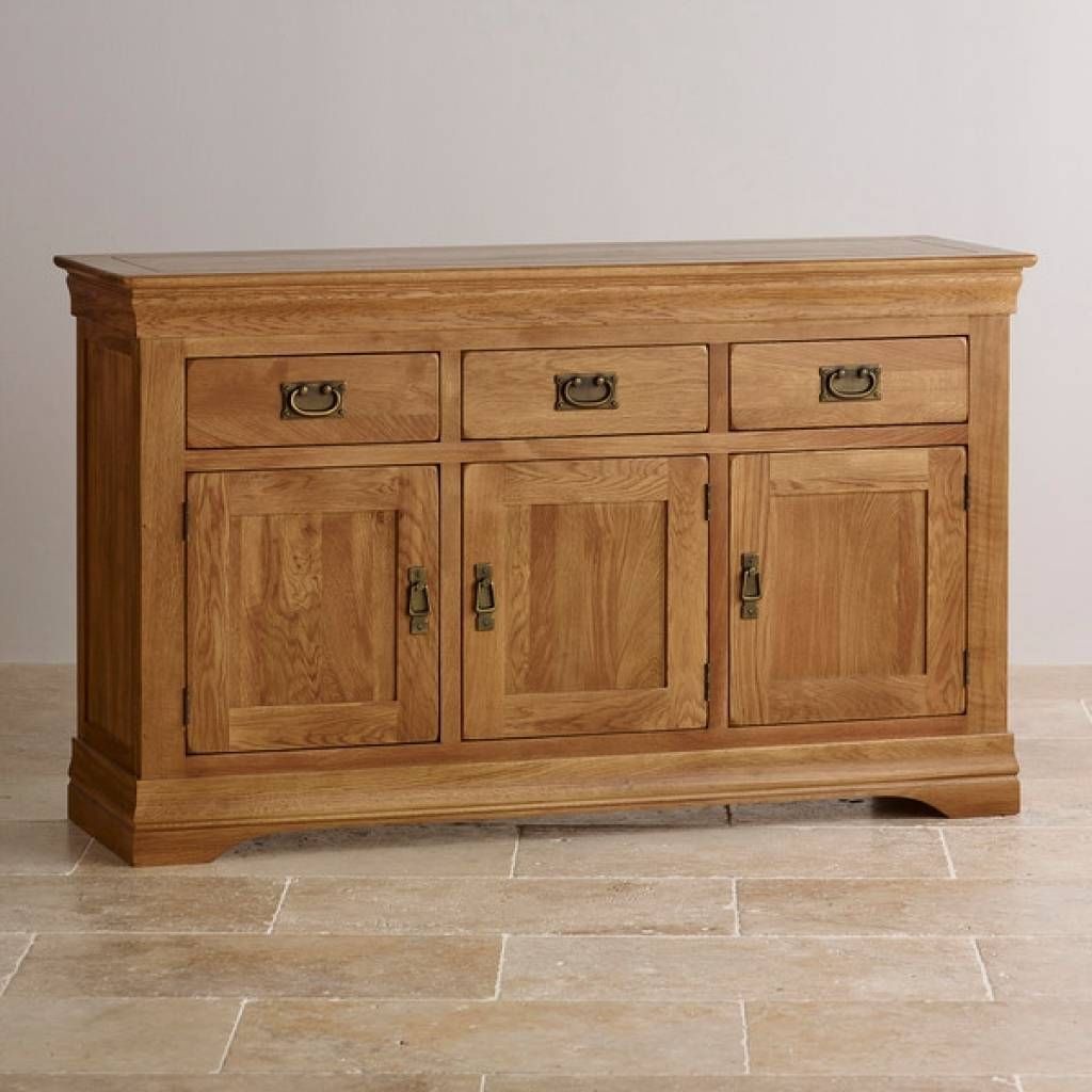 Sideboard French Farmhouse Large Sideboard In Rustic Solid Oak With Regard To Recent Solid Oak Sideboards For Sale (View 5 of 15)