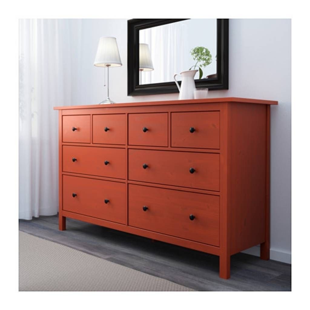 Sideboard Hemnes Kommode Mit 8 Schubladen Rotbraun Ikea Throughout Intended For 2018 Ikea Red Sideboards (View 12 of 15)
