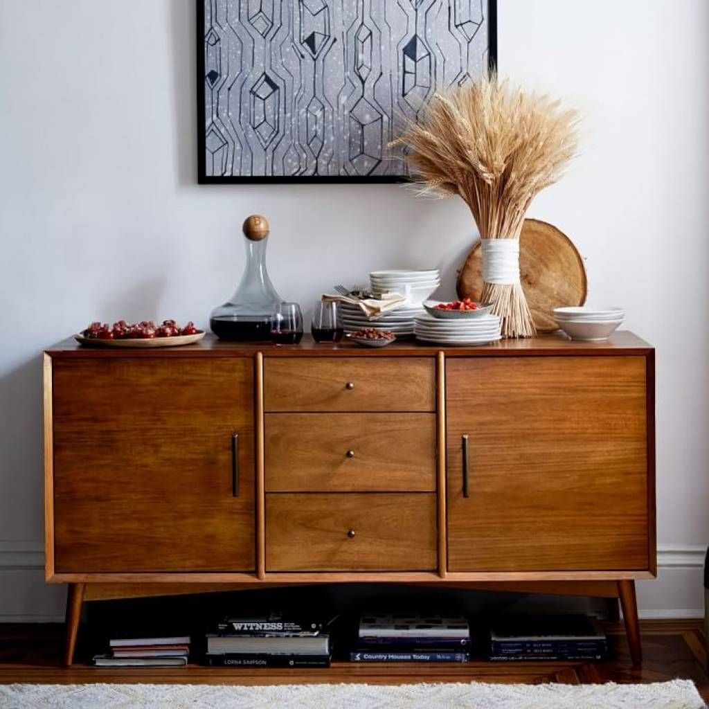 Sideboard Mid Century Buffet Large | West Elm Intended For Cheap Intended For Most Popular West Elm Sideboards (View 5 of 15)