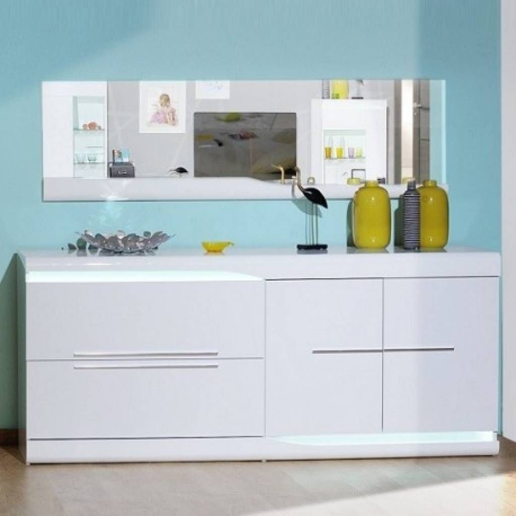 Sideboard Ovio White Gloss Sideboard With Led Lights Sideboards Inside Most Recently Released Sideboards With Lights (View 7 of 15)