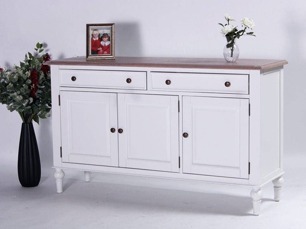 Sideboard Oxfordshire White Sideboard With 3 Doors And 2 Drawers For Newest Limed Oak Sideboards (Photo 7 of 15)