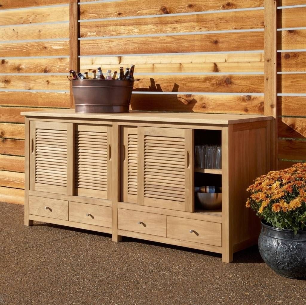 Sideboard Sideboards. Glamorous Outdoor Sideboard Cabinet: Outdoor In Most Popular Outdoor Sideboards With Console Table (Photo 13 of 15)
